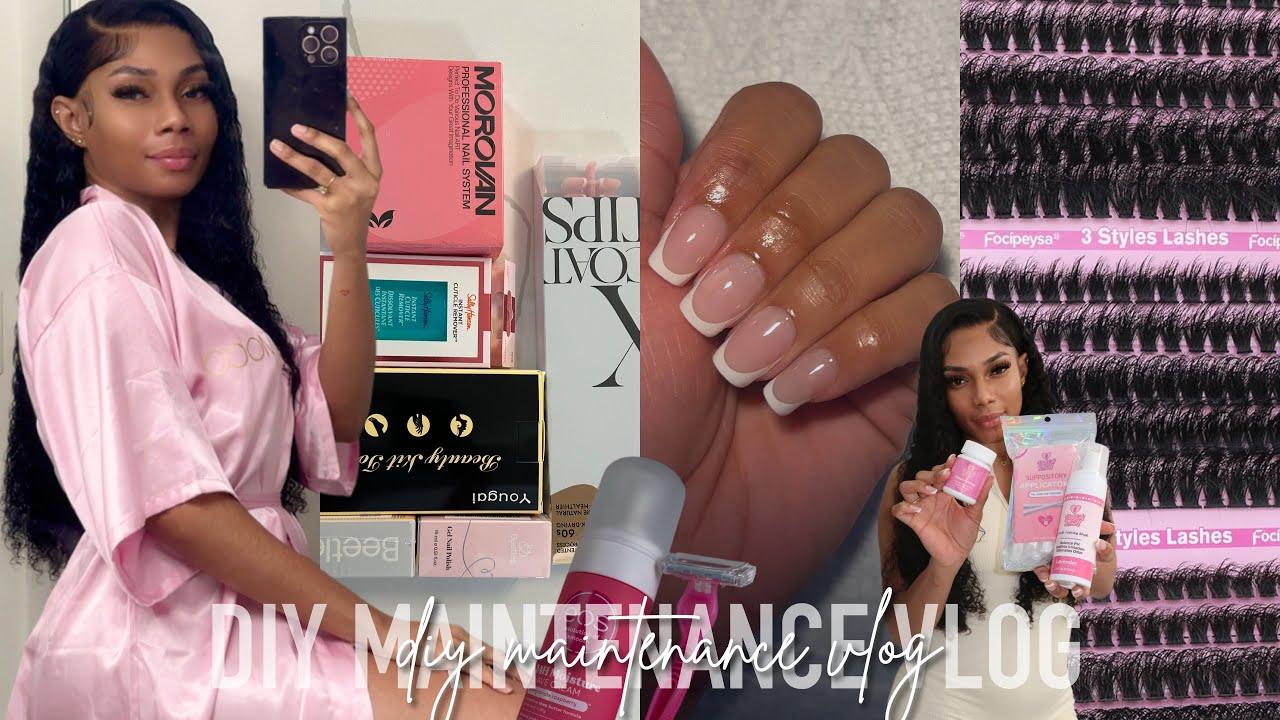 DIY Maintenance Vlog: Nails, Hair, Waxing, Clustered Lashes at home | Beauty Routine Tips | CAREFOR