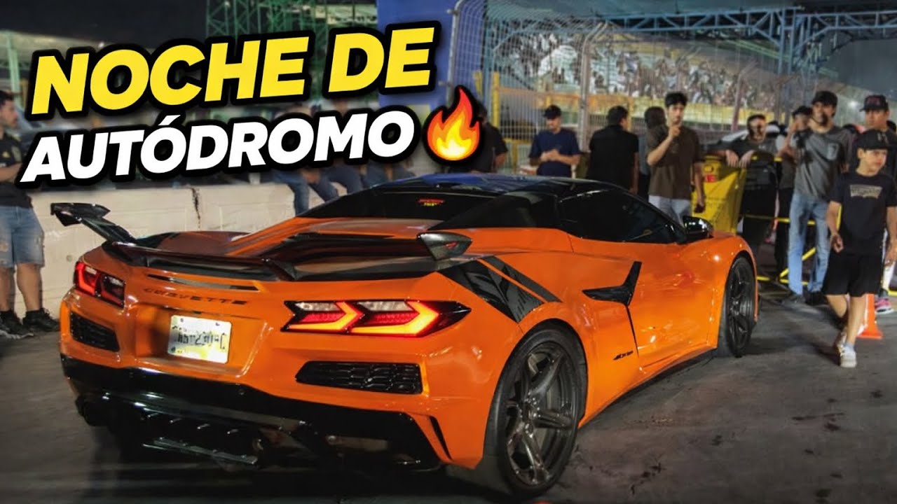 Esto pasa en el autódromo de Monterrey por la noche...