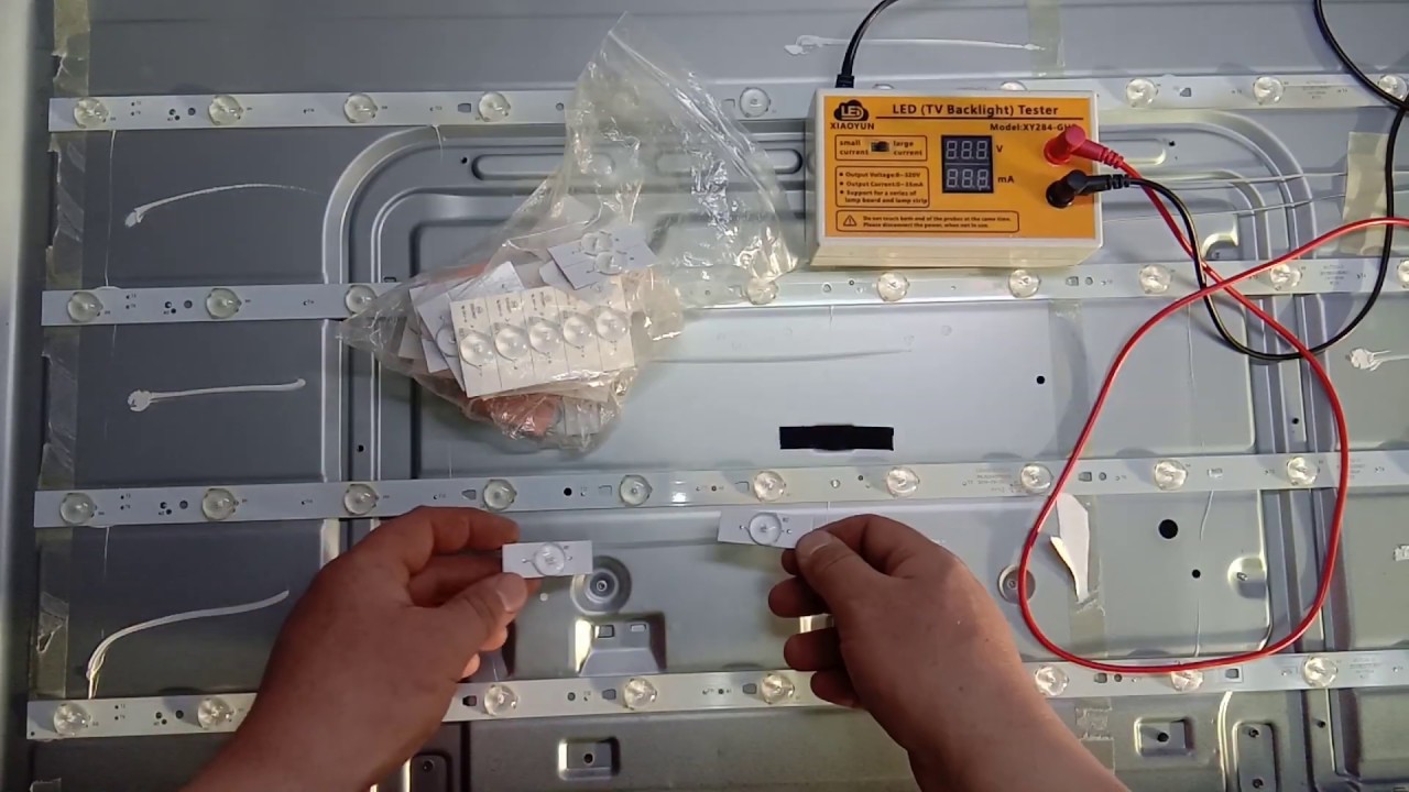 MYSTERY MTV-4031L Ремонт подсветки LED / Замена светодиодов на универсальные /