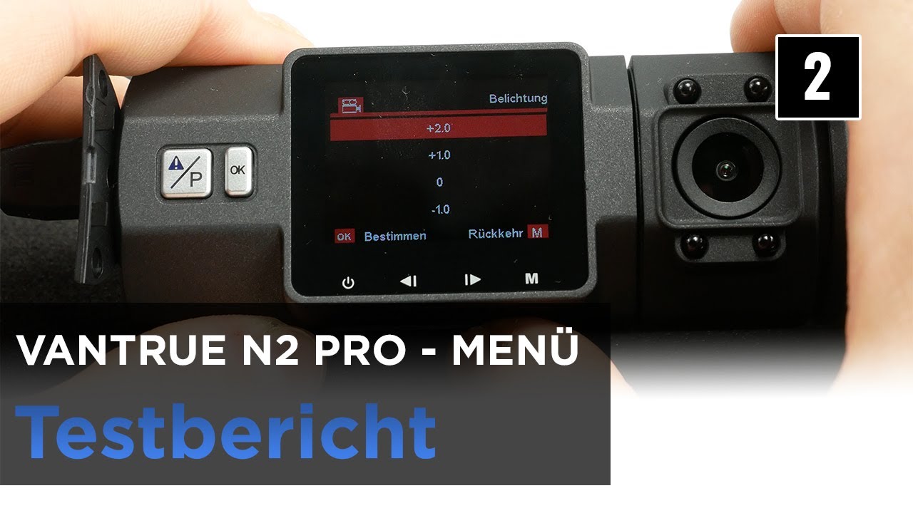 Vantrue N2 Pro im Test - Autokamera mit zwei Kameras, Innenraum und Front - Das Menü(2)
