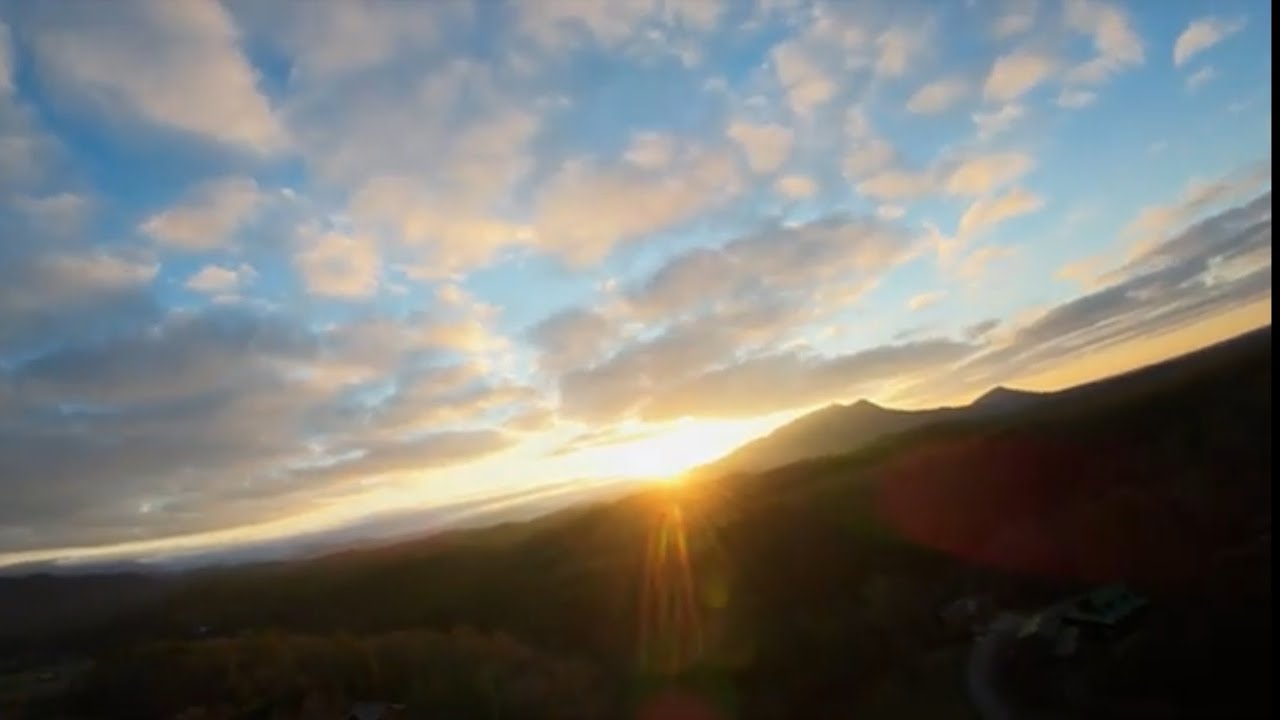 A December Sunset Flight at Hidden Mountain Resort