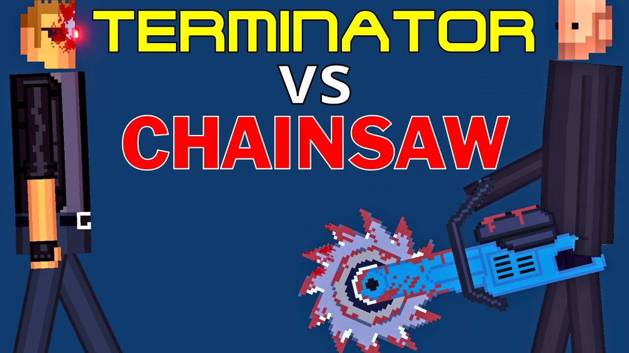 Terminator VS Chainsaw In Action Sandbox