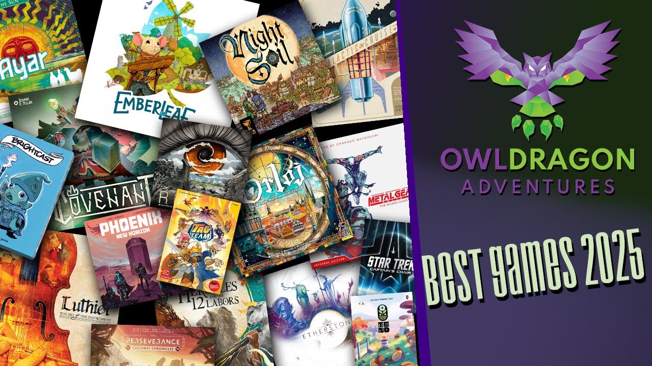 2025’s Best Board & Tabletop Games – OwlDragon Adventures Countdown