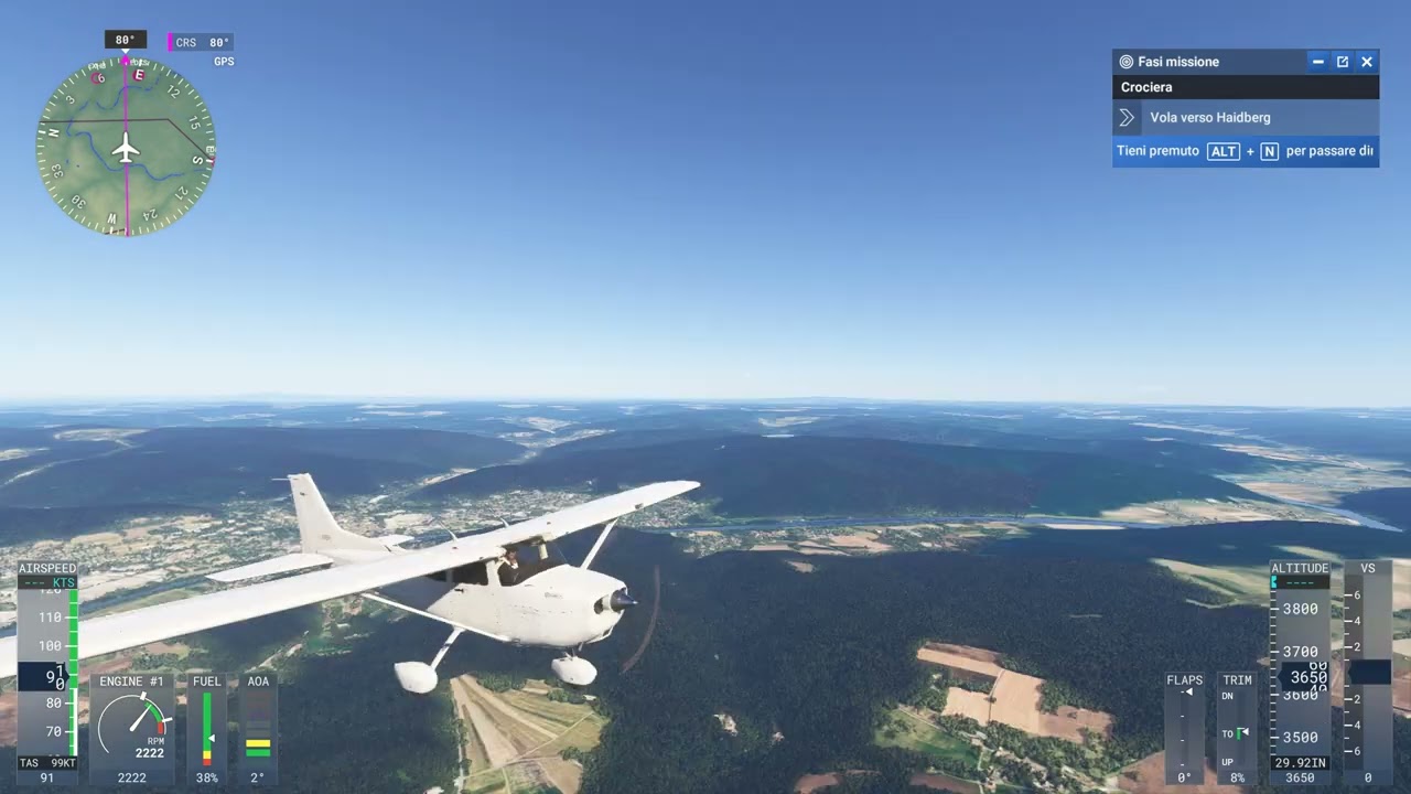 Microsoft Flight Simulator 2024 (i7 10700k - RTX 3080 10GB) Test 1440p whit FrameGen