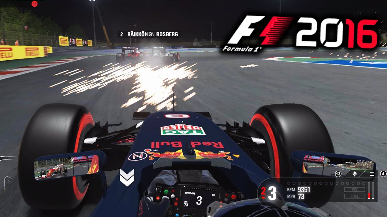 F1 2016 Gameplay: SPARKS!!! BAHRAIN DAY v NIGHT