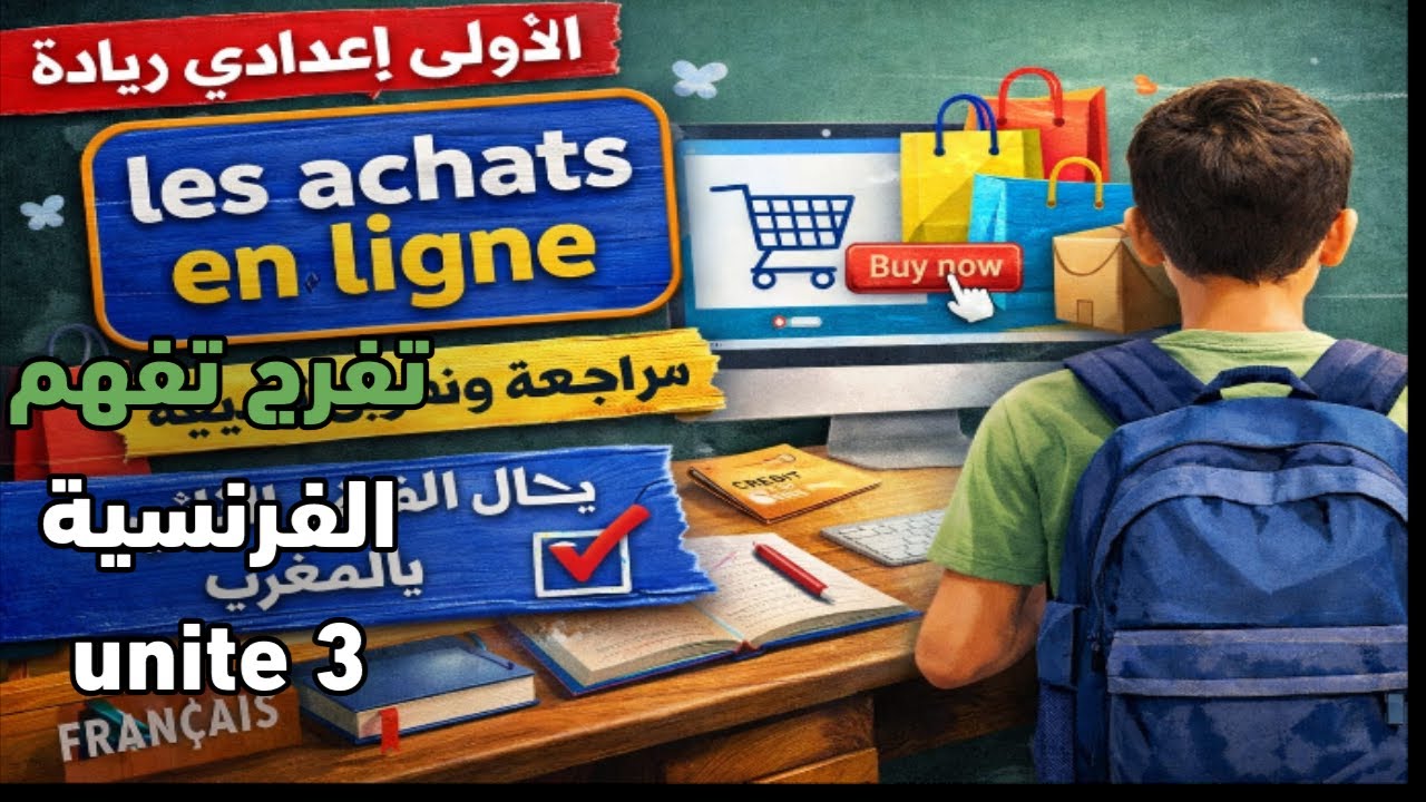 ✅ Résumé des exercices de français | Unité 3 : les achats en ligne – 1ʳᵉ Année Riyada