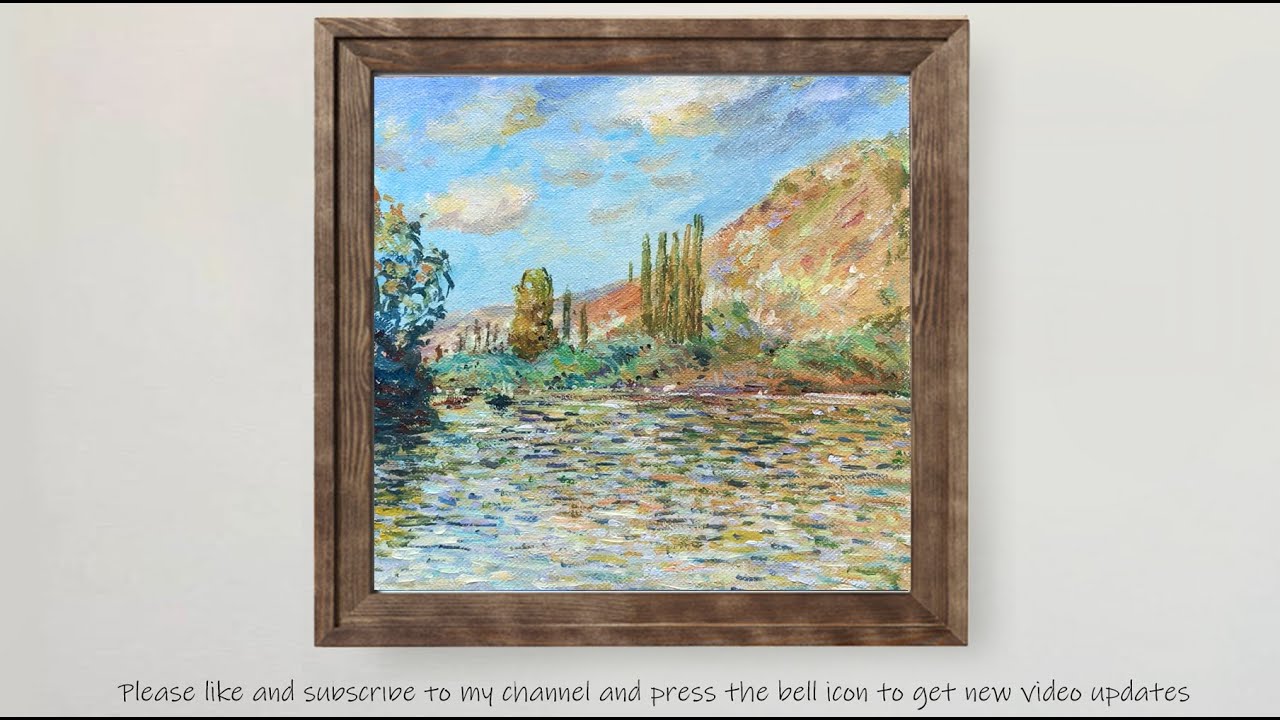 Easy Monet Painting for Beginners | Impressionist Landscape | Acrylic