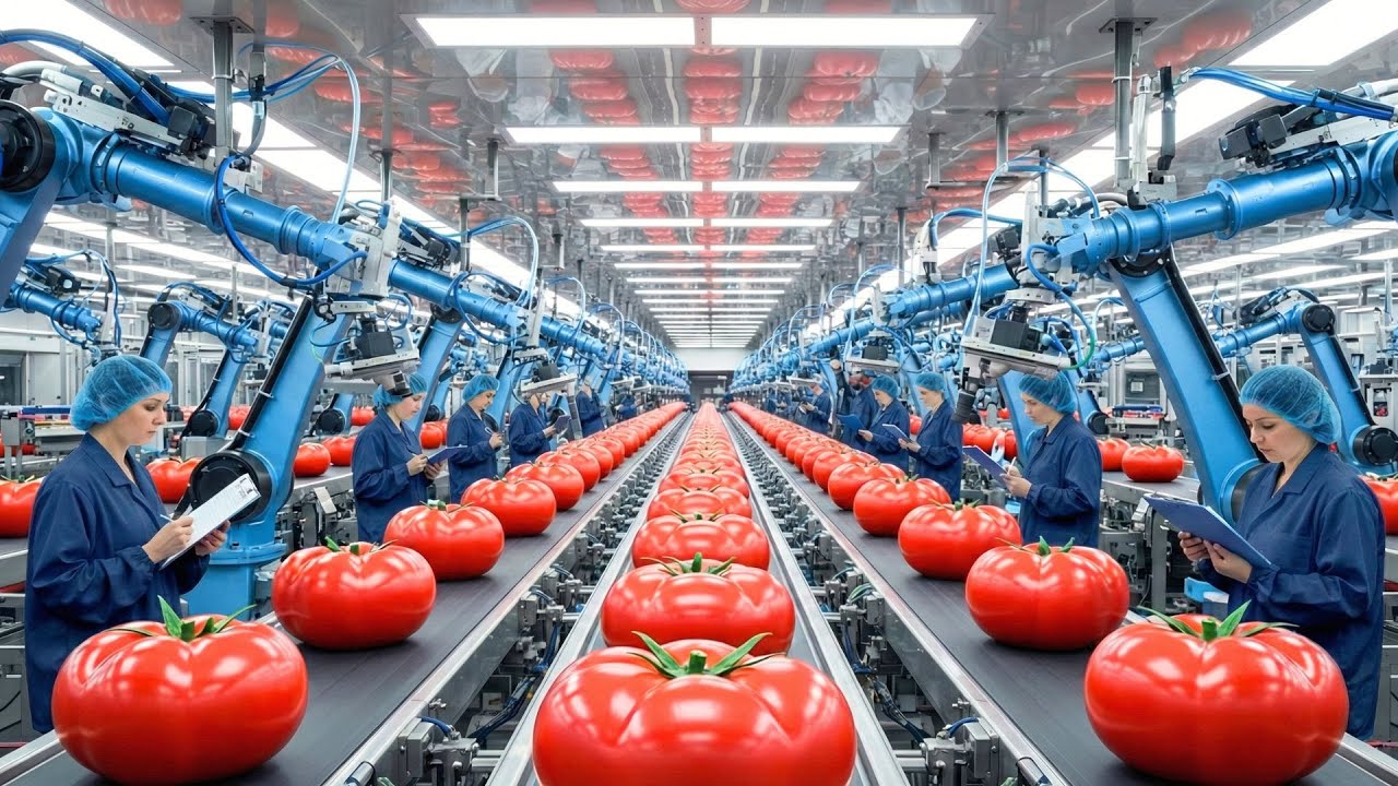 INSIDE A TOMATO SAUCE FACTORY: HOW FRESH TOMATOES BECOME A PERFECT SAUCE