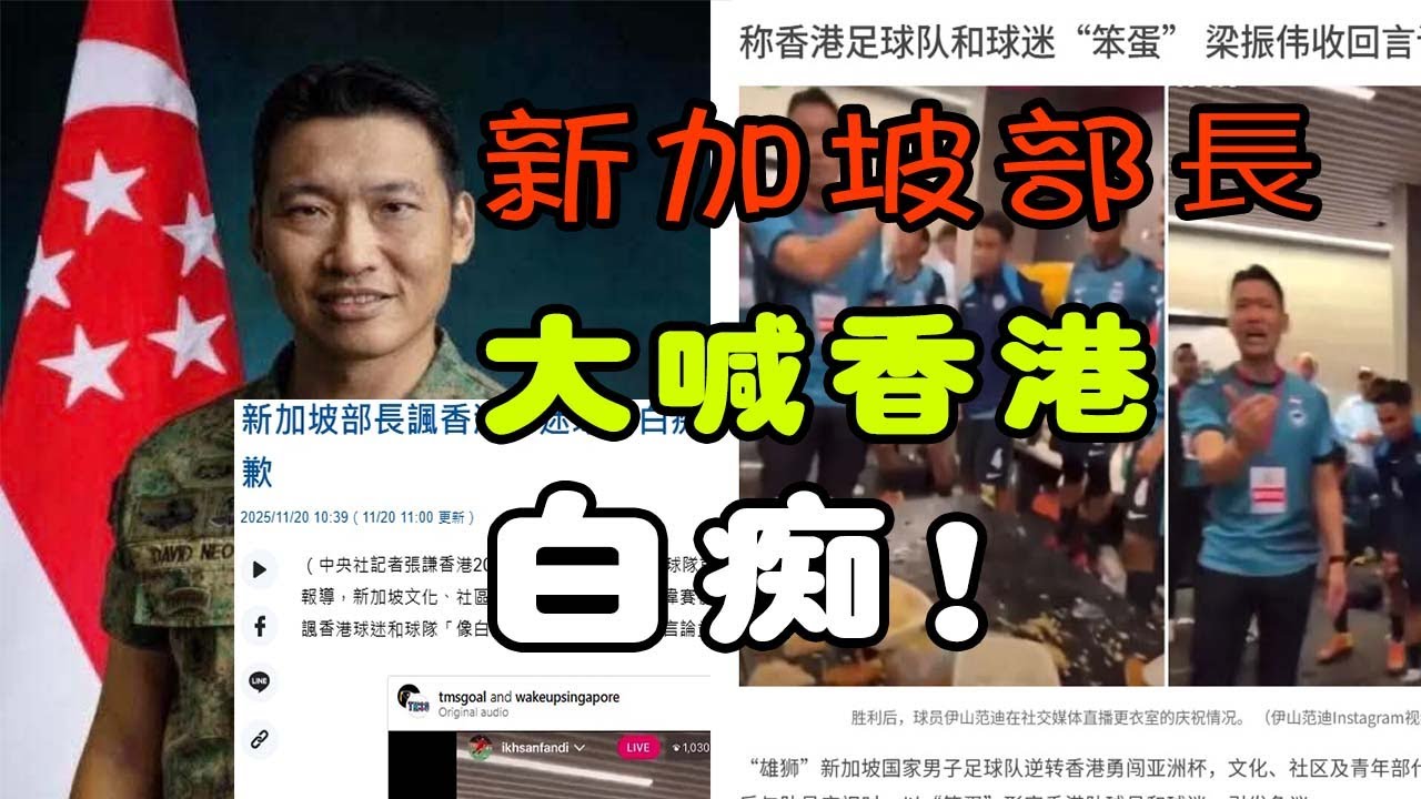 【香港對新加坡  新加坡部長梁振偉更衣室慶祝贏波 笑港隊及球迷像白痴 Idiot】为什么在新加坡当部长比踢亚洲杯还难！