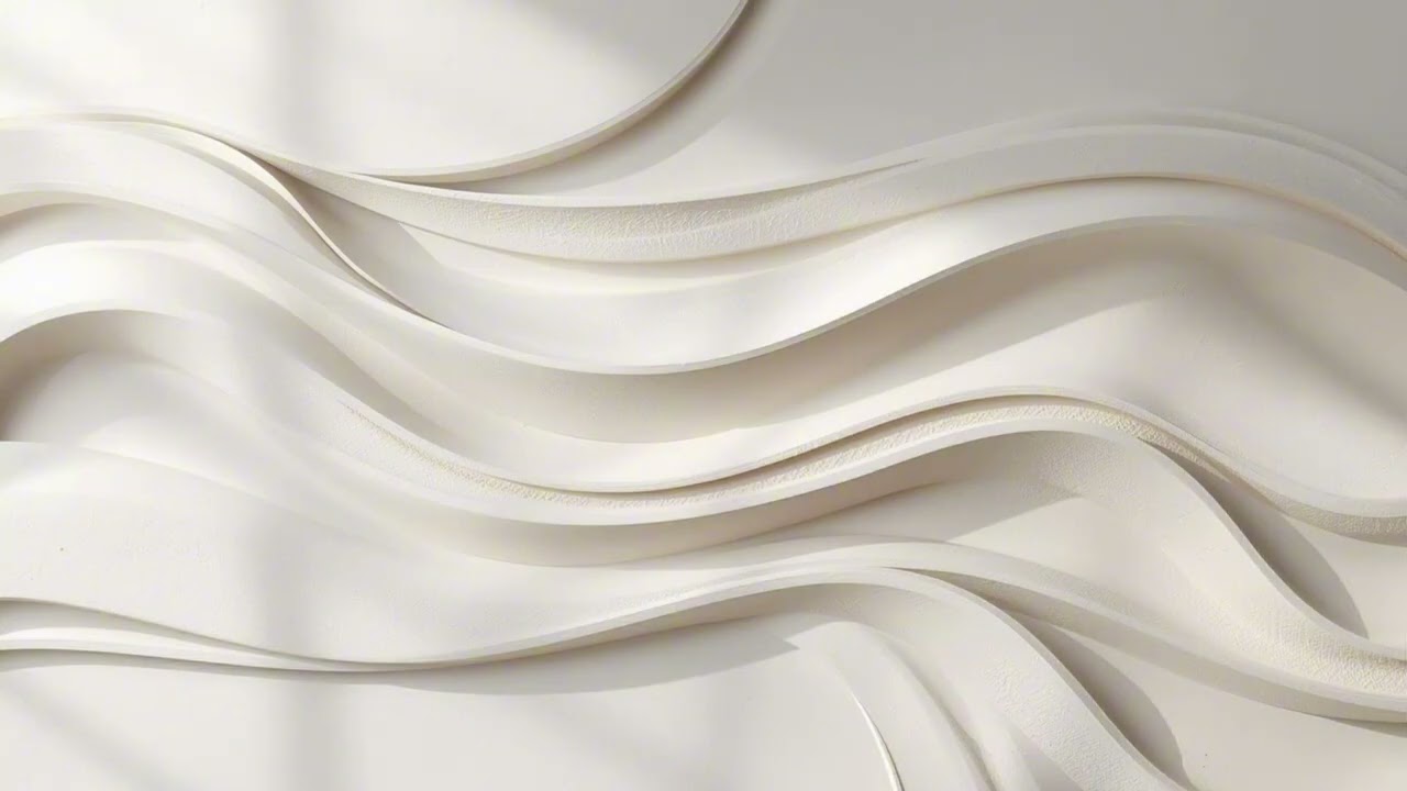 Organic Flowing Waves | 3D Plaster Minimalist Art | 4K 2 Hour Rotating Gallery