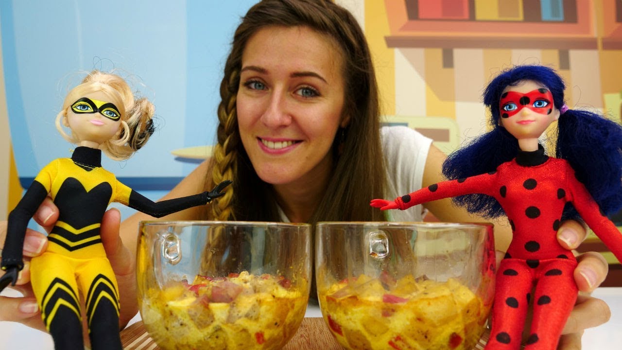 La Frittata para la Reina Abeja y LadyBug. Cocina para niños.