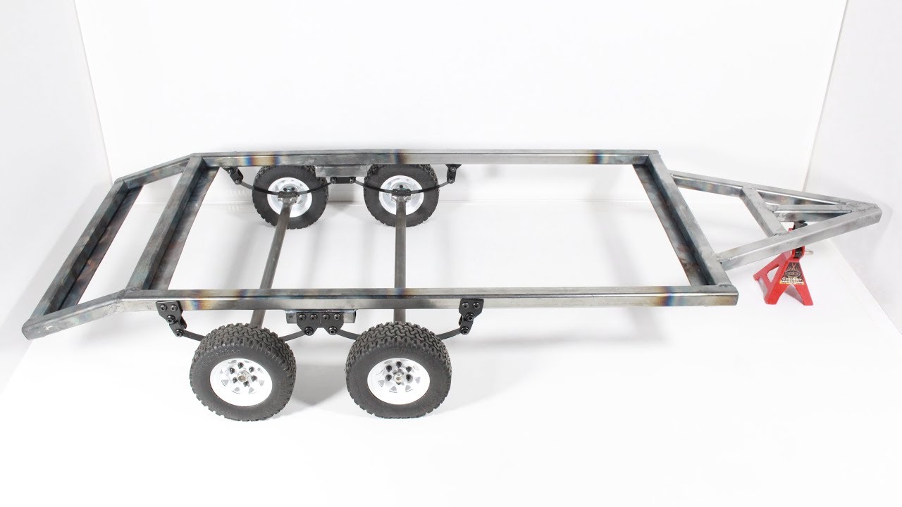 Attatching the Leaf Springs and Welding the Tongue// Scale Trailer Build Ep. 3