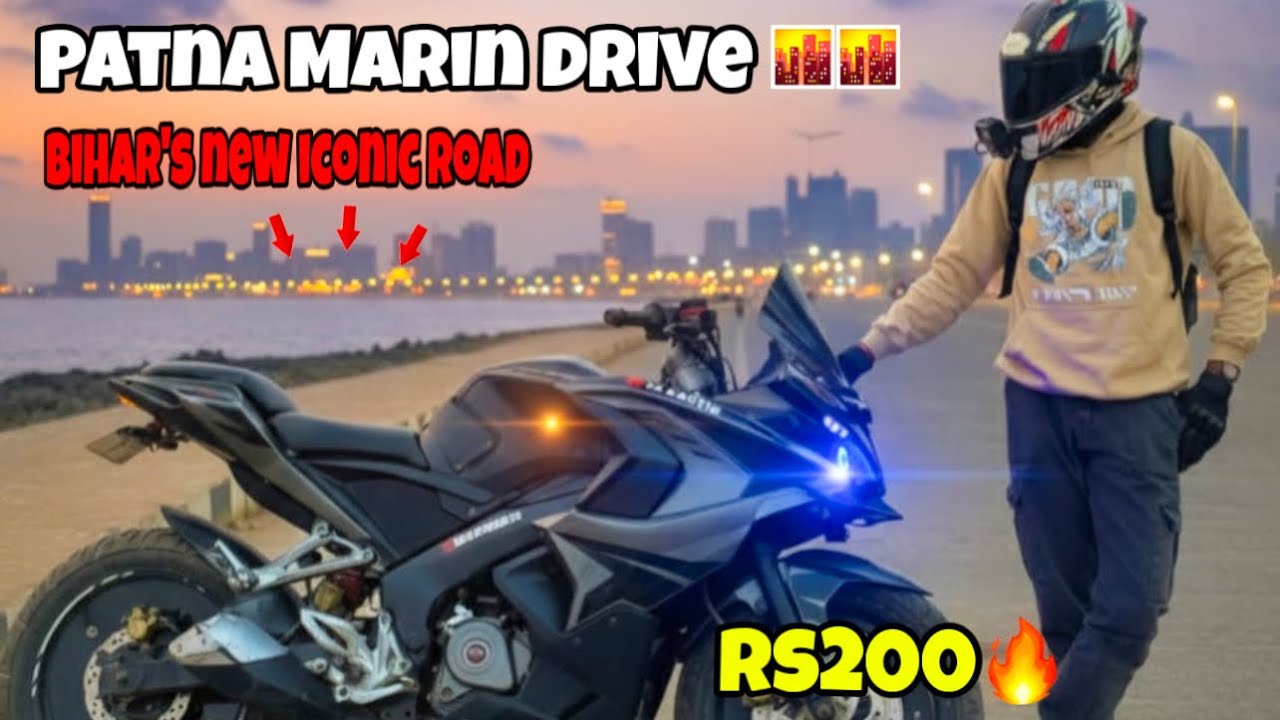 I FINALLY Drove My RS200 on Patna Marine Drive After So Long?👍♥️ ! @Trakerkartikvloge 