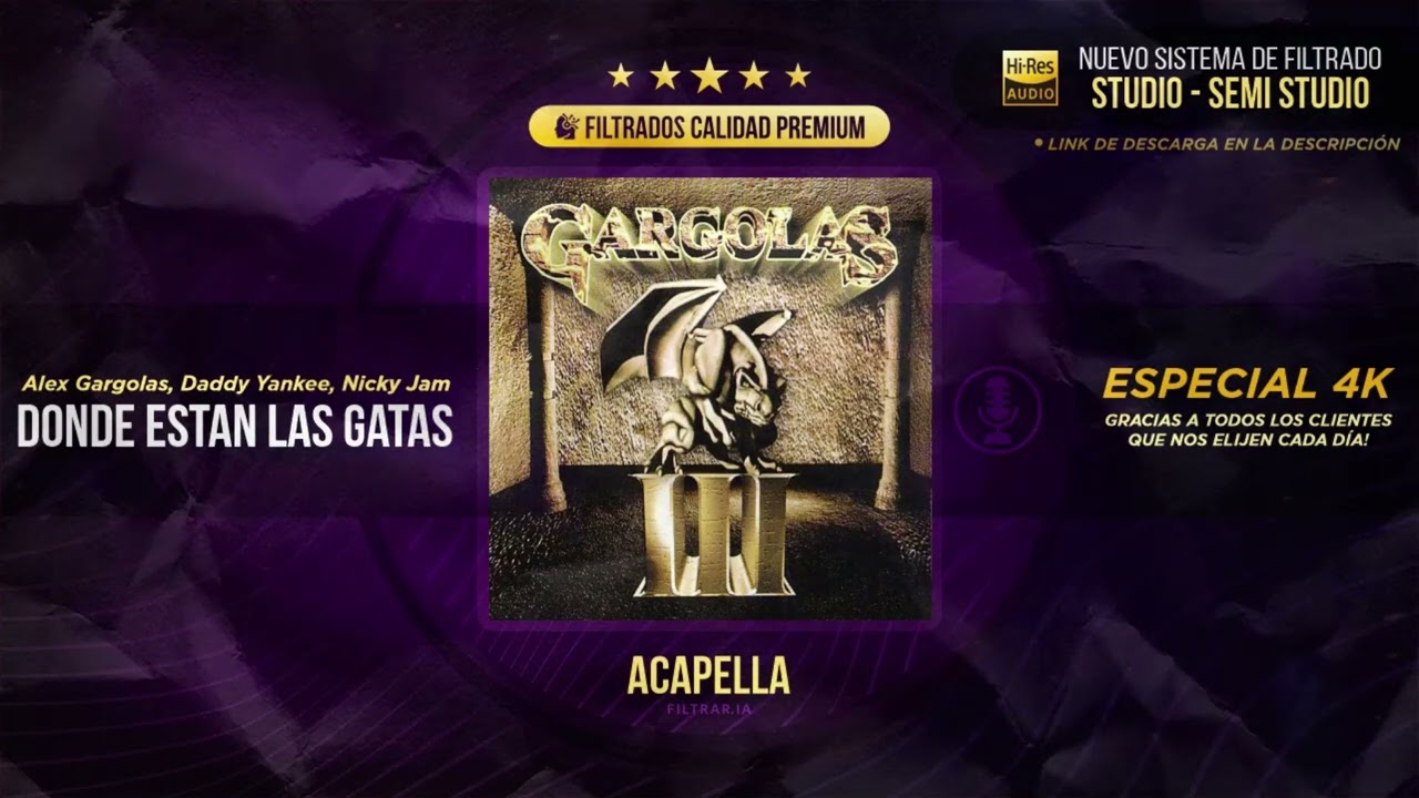 Alex Gargolas, Daddy Yankee, Nicky Jam - Donde Estan las Gatas 🎙️ ACAPELLA (FiltrarIA)