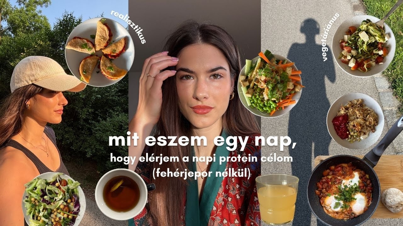 Realisztikus mit eszem egy nap, hogy elérjem a napi fehérje célom (protein por nélkül) 🥗🍒🎧