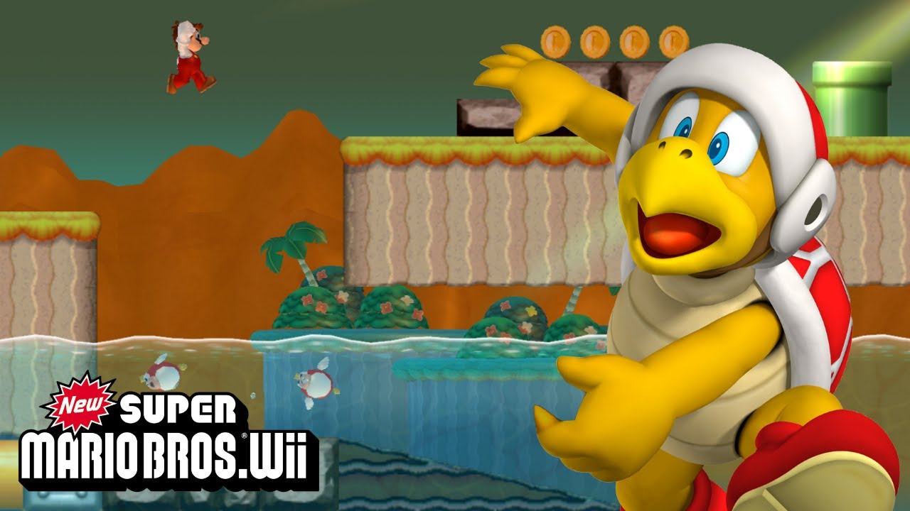 NSMBW Custom Level - Fire Koopa Bay