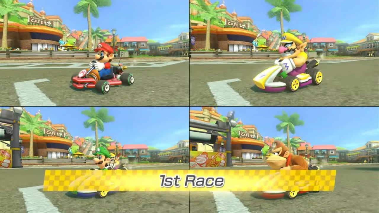 Mario Kart 8 Deluxe | 4 Player Gameplay | 4K