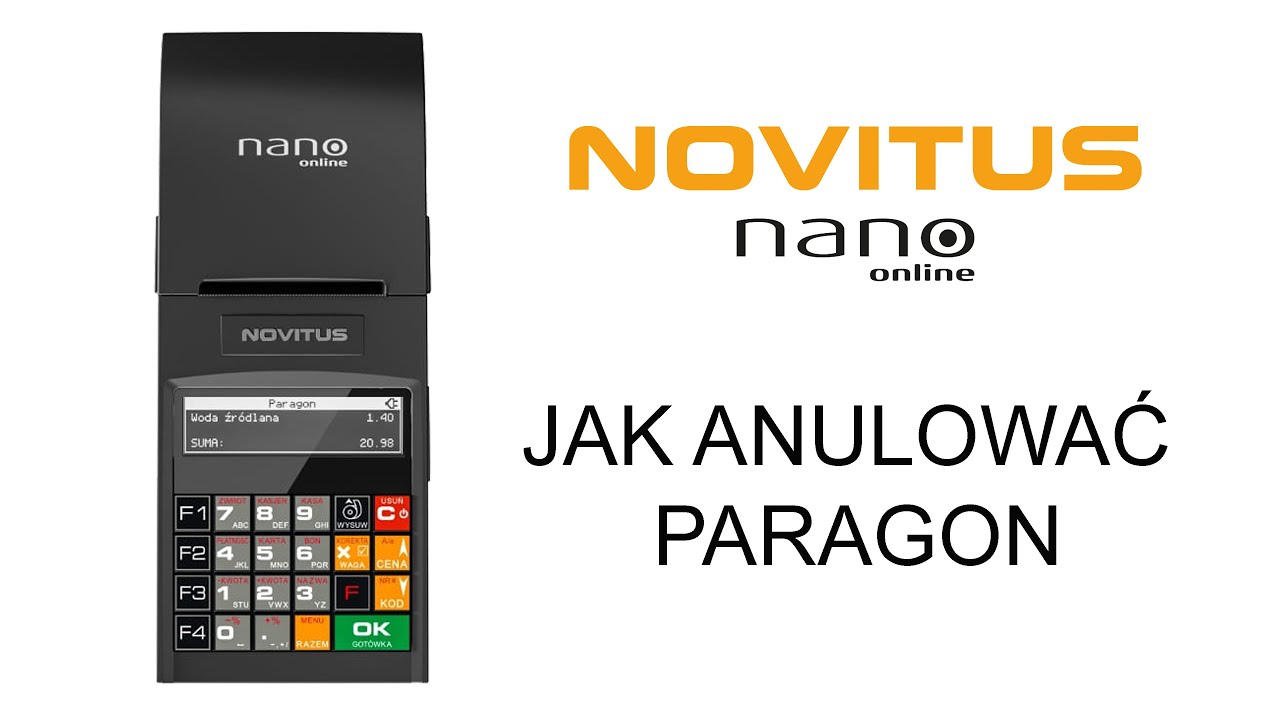 Jak anulować paragon w kasie fiskalnej NOVITUS Nano Online