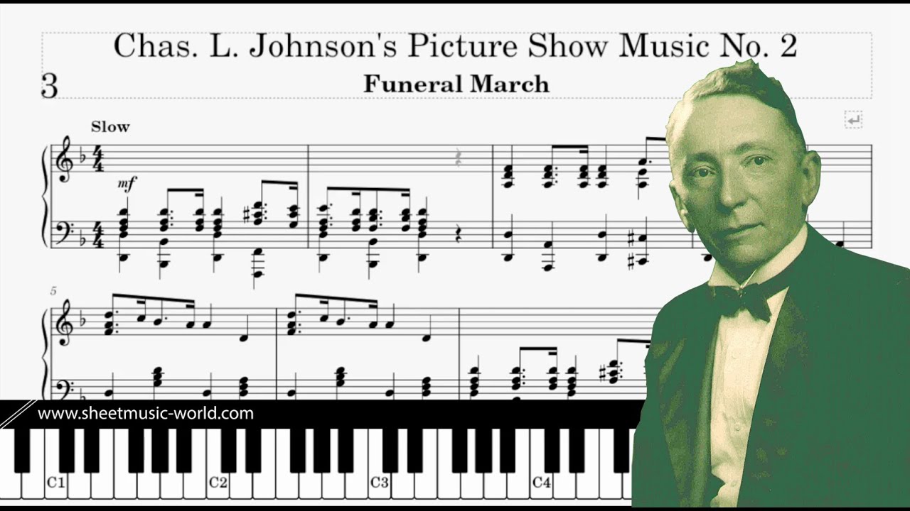 Funeral March RAG (1914) - Piano - Charles Leslie Johnson (Sheets Piano - Tutorial score)