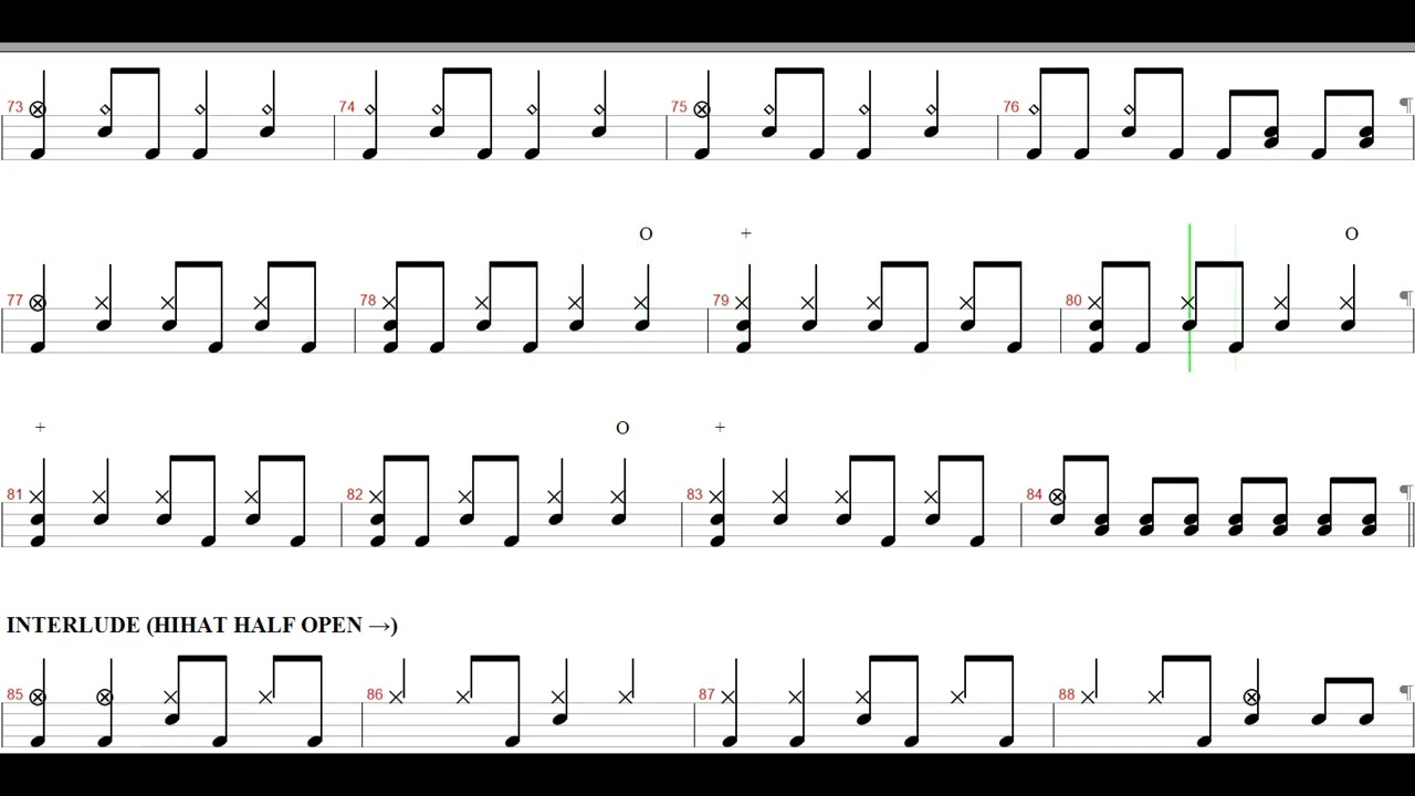 Fall Out Boy-The Take Over, The Breaks Over | Drum Score, Drum Sheet Music, 드럼악보
