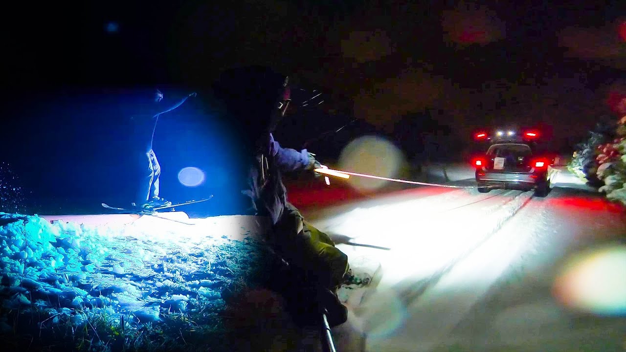 SNOWBOARDING behind a CAR + TUBE session (When it snows in Germany)
