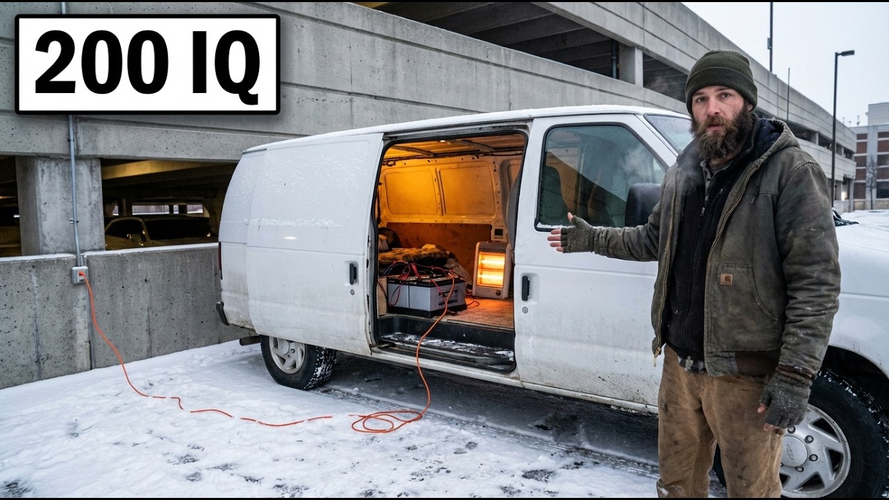 How Homeless People Get Free Heat & Power Living In A Freezing Van