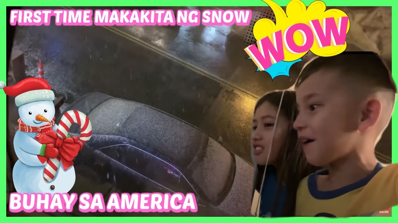 FILIPINO KIDS FIRST TIME SEEING SNOW! ANG CUTE NG REACTION - SNOWING IN SEATTLE 2020