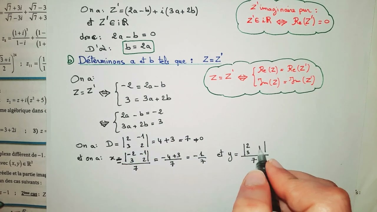 Les nombres complexes (2ème Bac PC & SVT) exercice 8 page 285
