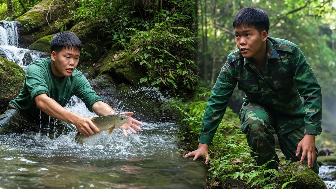 Survival in the Wild | Tracking Wild Chickens & Using Bamboo Water Traps to Catch Fish in Streams