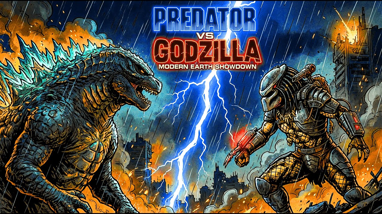 What if a PREDATOR hunted GODZILLA on modern Earth?