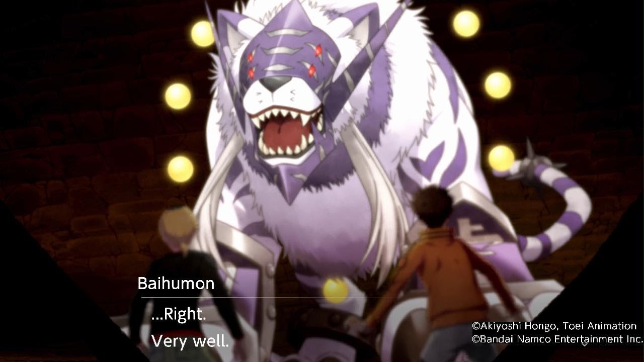 Baihumon, the First Sovereign Monster Boss Fight - Digimon Survive