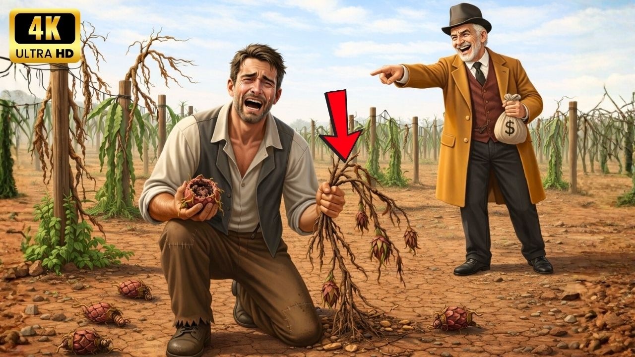 Después De 20 Años De Trabajo, El Patrón Rico Le Pagó Con Un Huerto De Pitayas Seco E Inútil