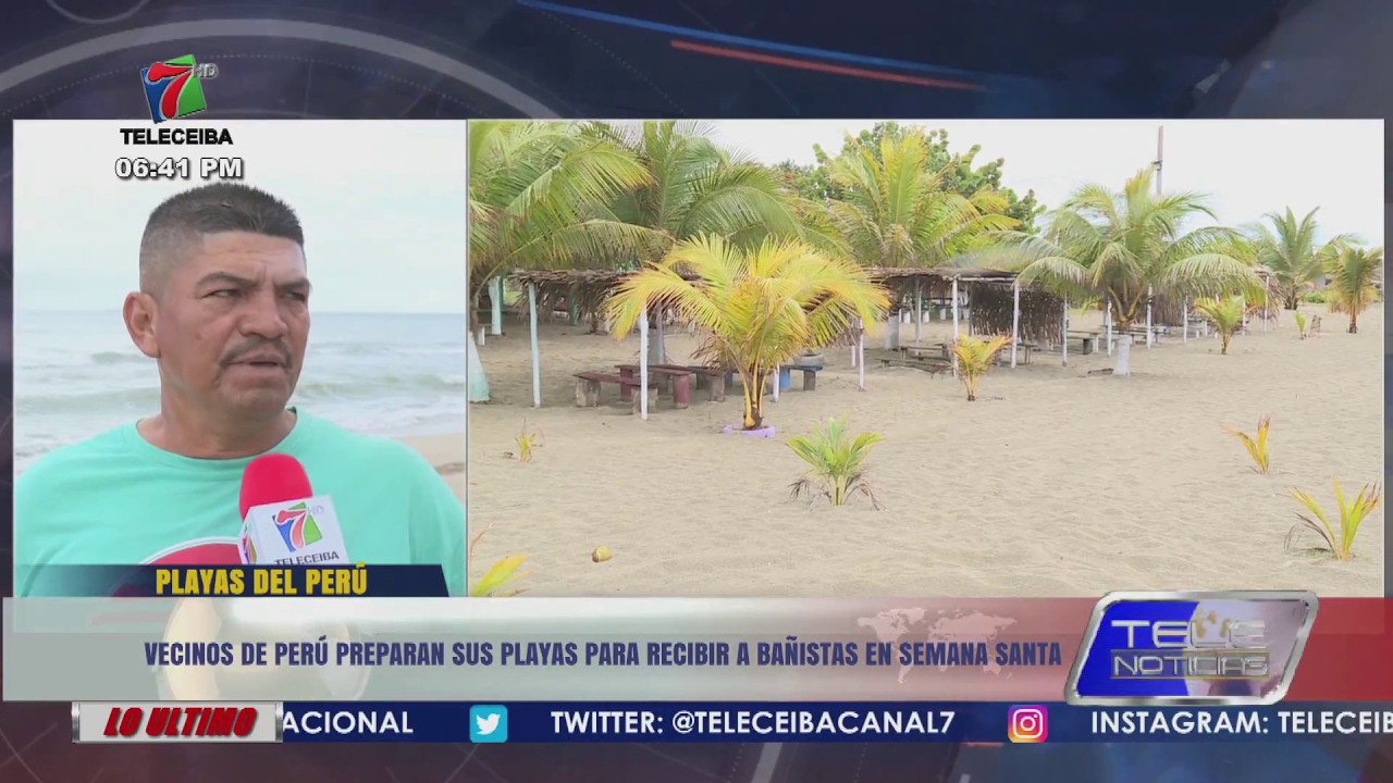 Vecinos de Perú en La Ceiba preparan sus playas para recibir a bañistas en Semana Santa 2026