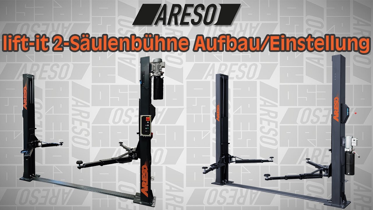 ARESO lift-it Hebebühne, Montage, Aufbau, Einstellung