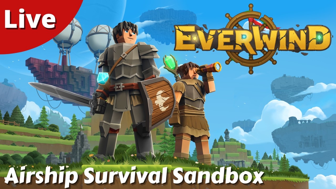 Exploring This Sandbox Survival RPG Craft Loot Build Airship Base - Everwind - #02 - Live
