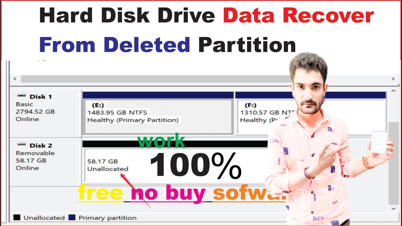 Recover deleted partition with data(recover deleted partition from hard disk without losing data)