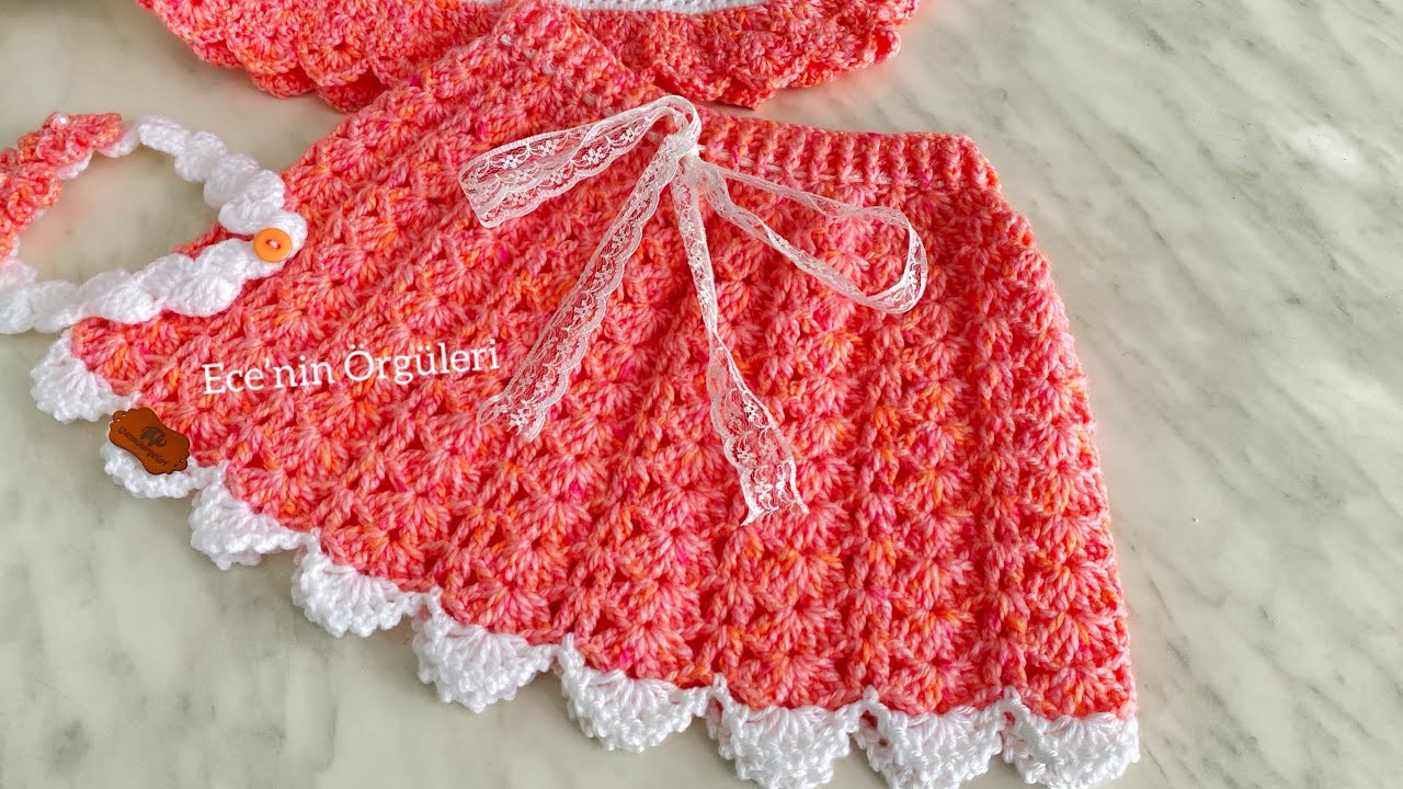Easy Crochet Baby Skirt /Tığ işi Bebek Eteği/ 3-6 ay/Çocuklar ve Yetişkinler için Tığ işi Etek