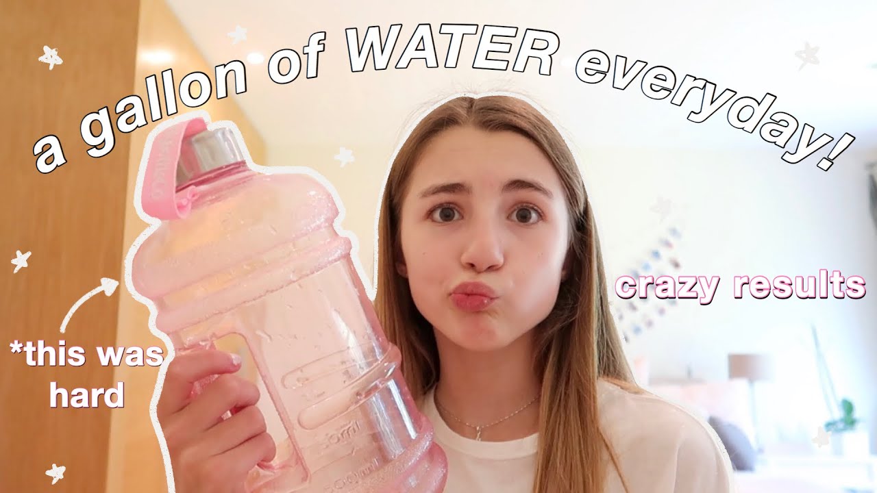 i drank a GALLON of WATER everyday for a week *shocking results*