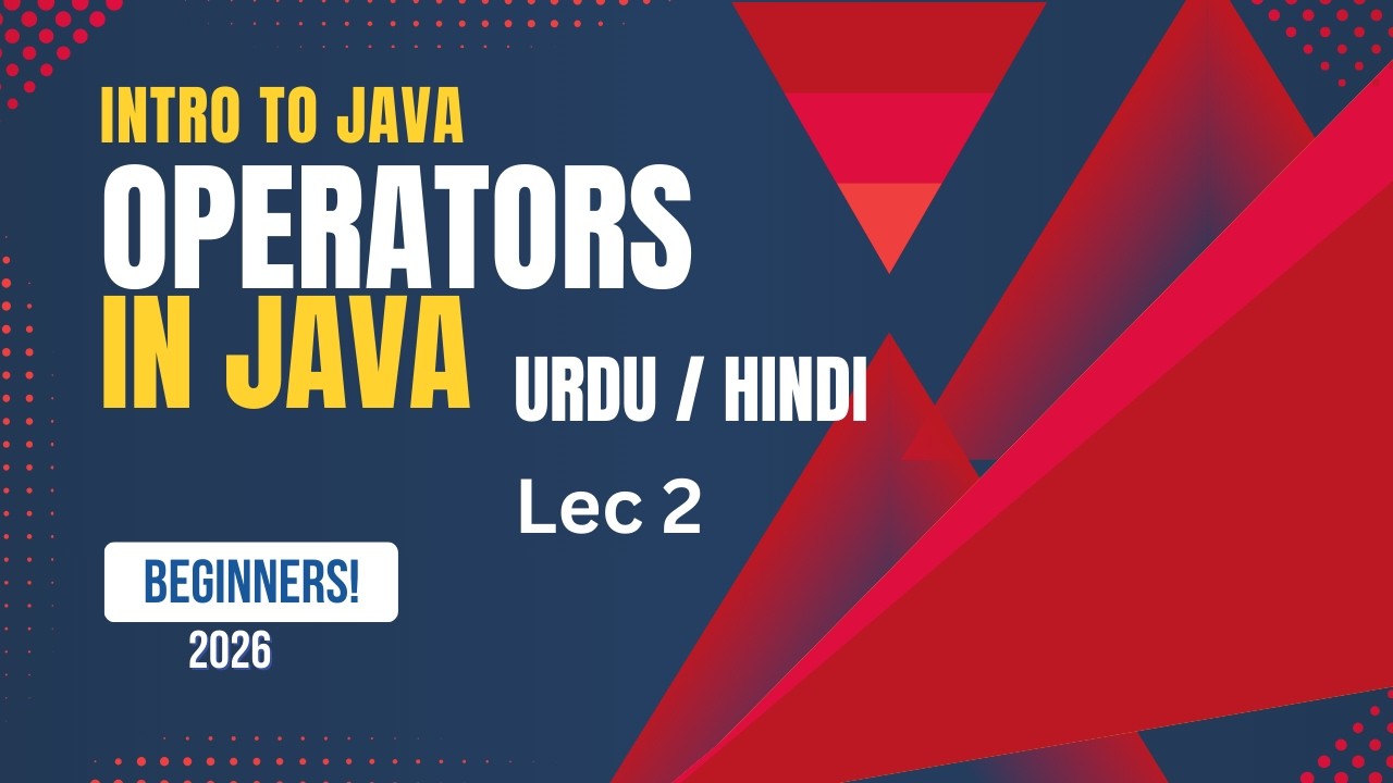 Operators in Java in Urdu/Hindi | Arithmetic, Relational, Logical & Assignment Operators