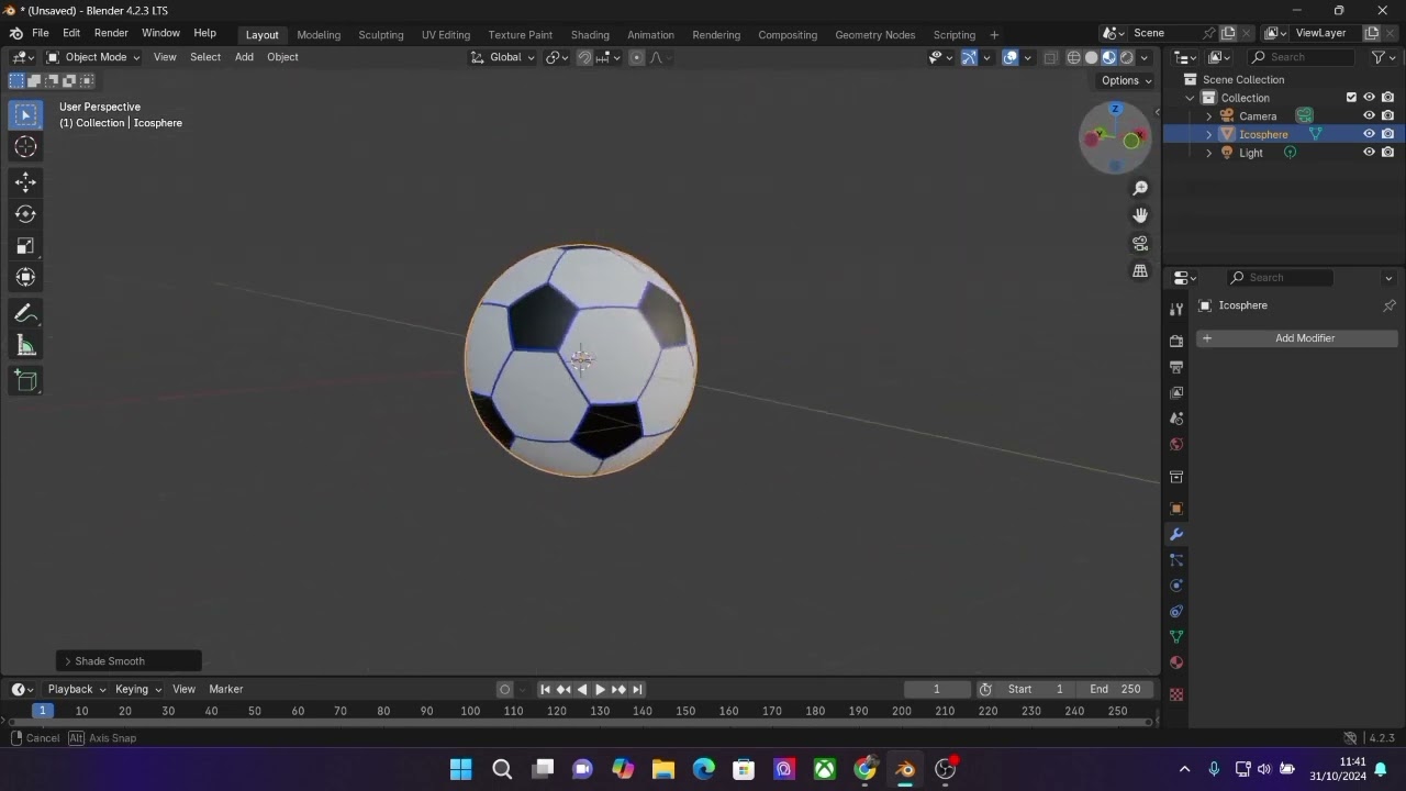 MEMBUAT BOLA DAN ANIMASI MEMANTUL DI APLIKASI BLENDER