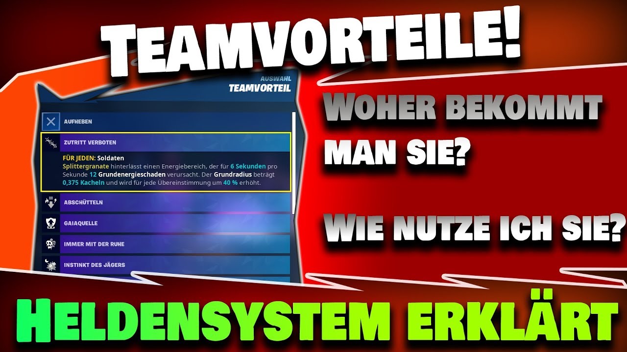 Teamvorteile - Wo gibts die? | Fortnite Rette die Welt