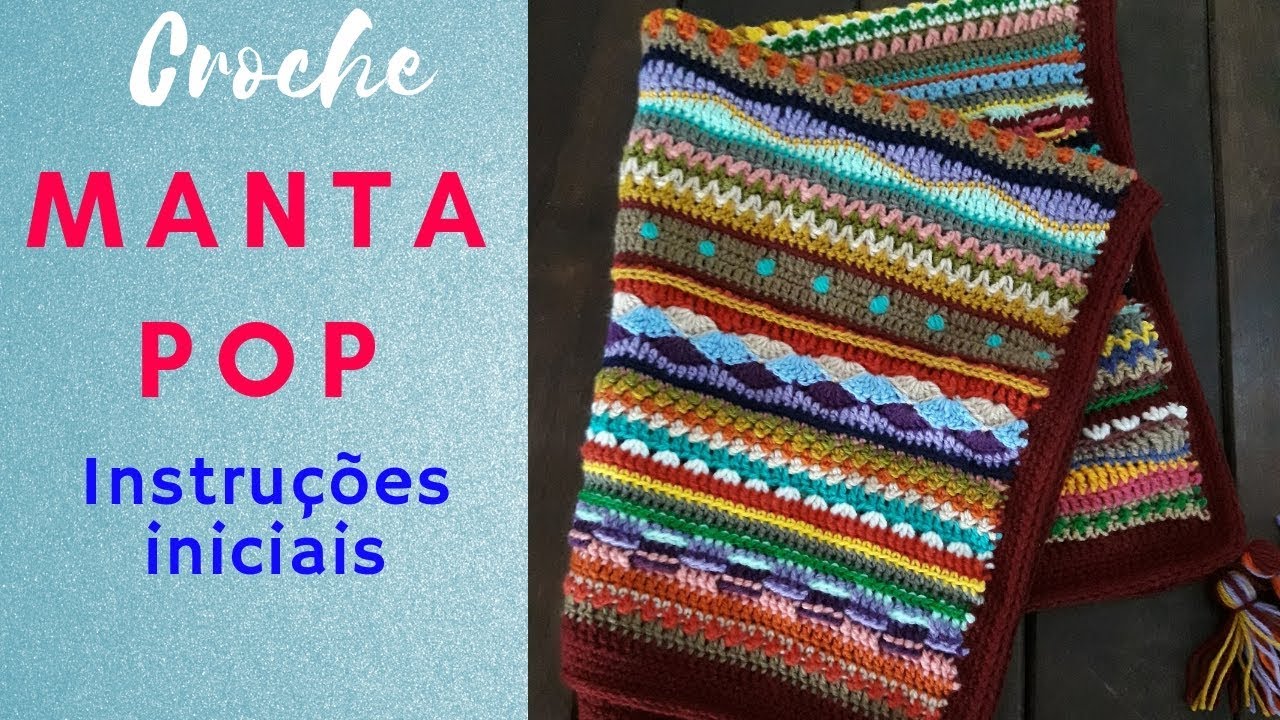 Manta Pop  de crochê ! Instruções CAL