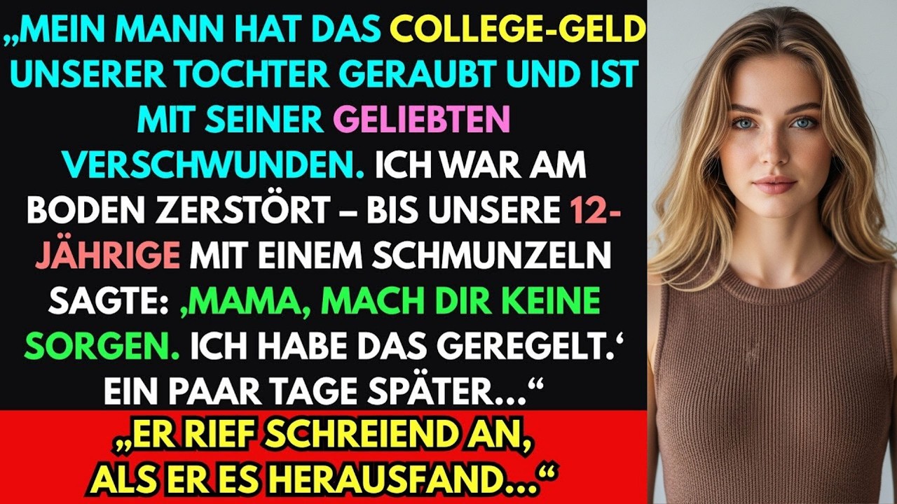 Mein Mann stahl das College-Geld unserer Tochter für seine Affäre – meine 12-Jährige überlistete ihn