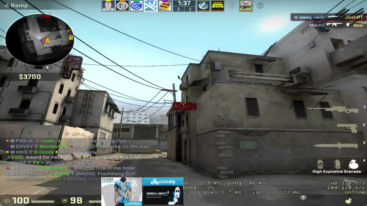 Swag Plays ESEA Rank S Dust2 20161106