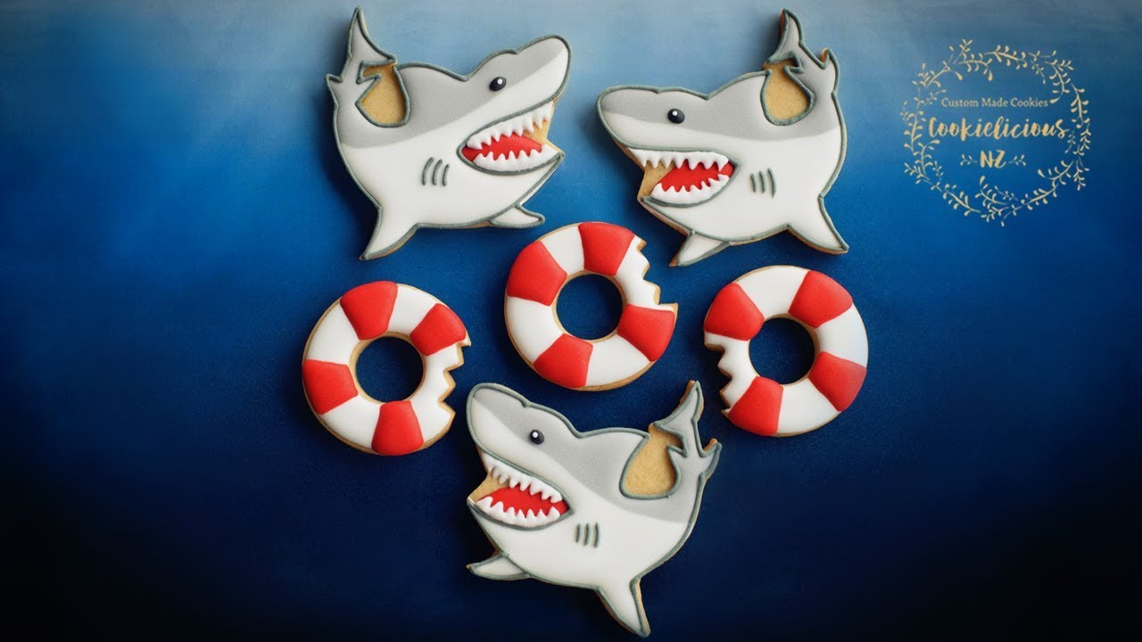 How to make SHARK COOKIES - Step by step tutorial