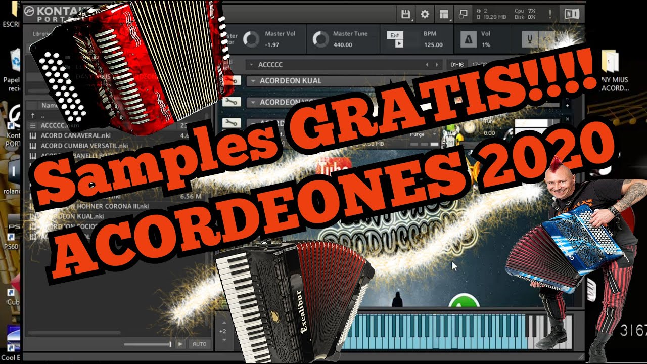 SAMPLES GRATIS para KONTAKT  (ACORDEONES para kontakt 2020 gratis)free. #samplesgratis DESCARGA