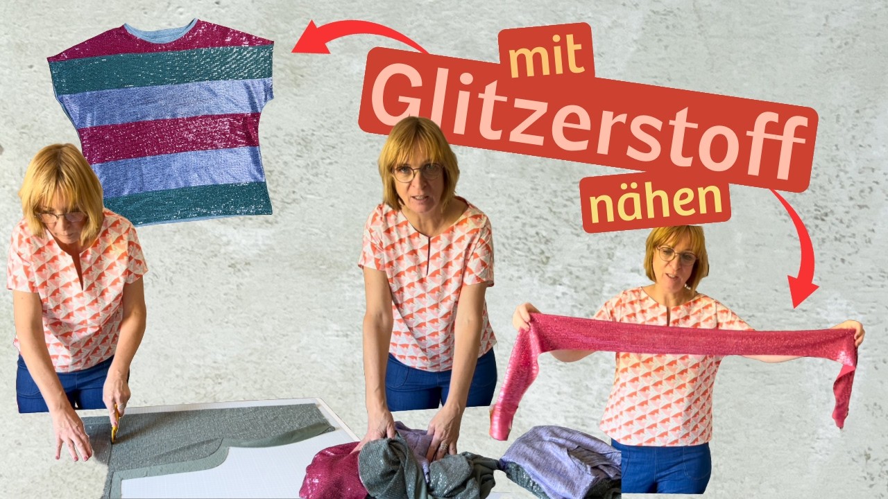 Großes Nähprojekt aus Glitzerstoff – Upcycling mal anders!