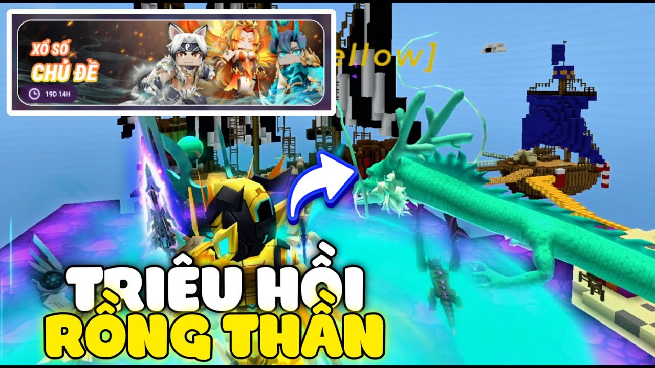 (Blockman Go) Bedwars: Đây Là Cách Triệu Hồi Rồng Thần Nhưng Hơi Đau Ví....