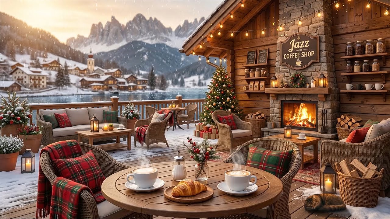 Sweet Winter Morning Jazz at Italy Coffee Porch Ambience ❄ Jazz Relaxing Music for Studying, Working