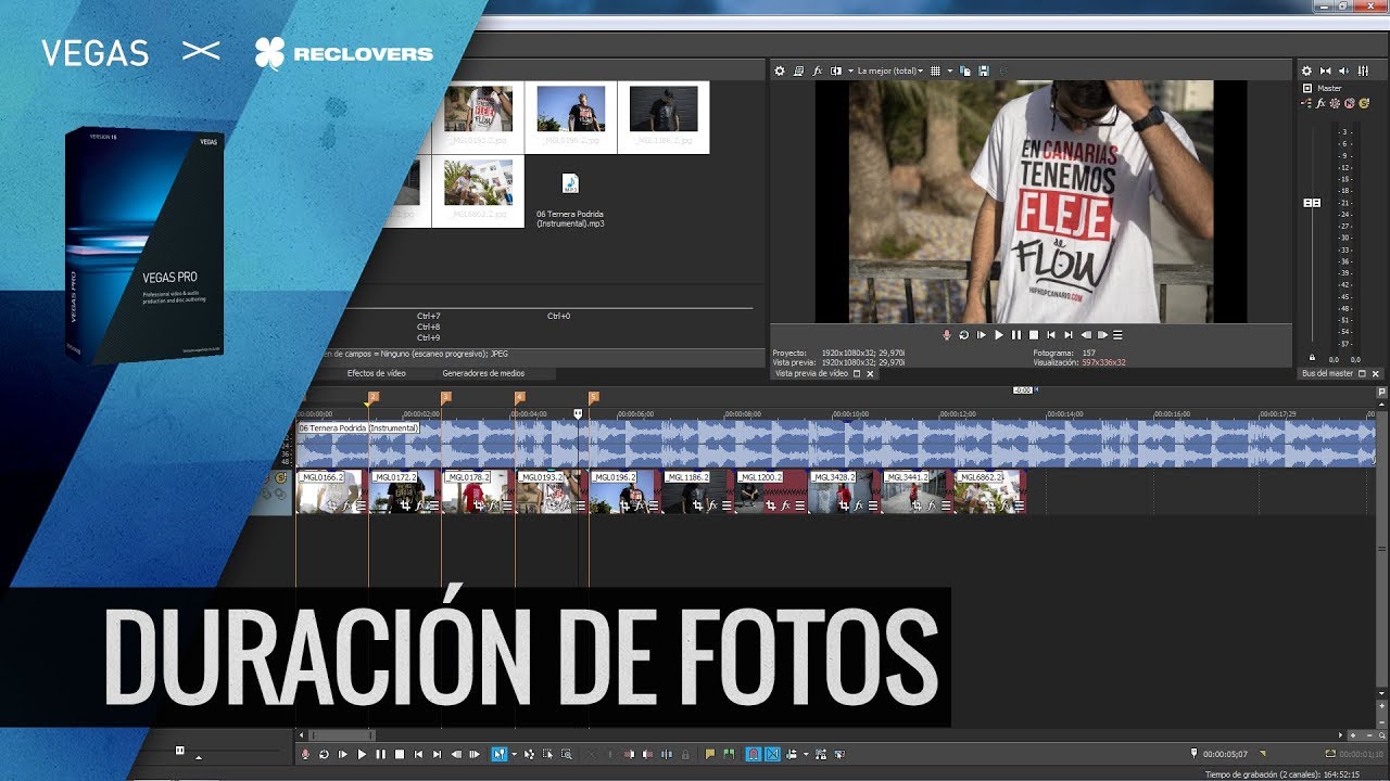 VEGAS PRO 16 #06 Cambiar duración a varias imágenes (Tutorial)